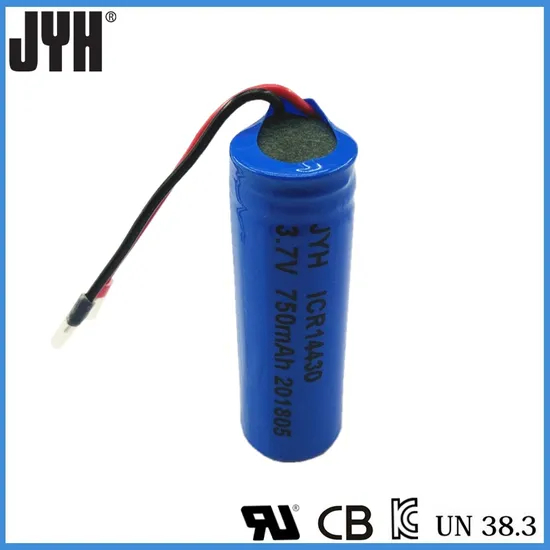 Li-Ion Icr14430 750 mAh 3,7 V Lithium-Akku mit UL Kc