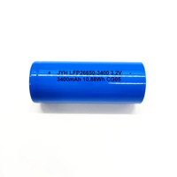 LFP26650-3400 3.2V LiFePO4 แบตเตอรี่แบบชาร์จได้สำหรับไฟพลังงานแสงอาทิตย์กลางแจ้ง
