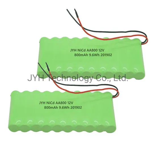 ชุดแบตเตอรี่ NiCd แบบชาร์จได้ AA800mAh 12V 9.6wh