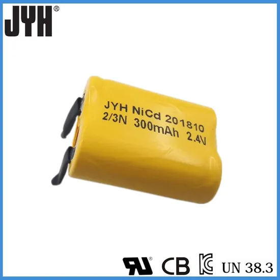 นิกเกิลแคดเมียม 2.4V 2/3n 300mAh Ni-CD แบตเตอรี่ Pack พร้อม Bis