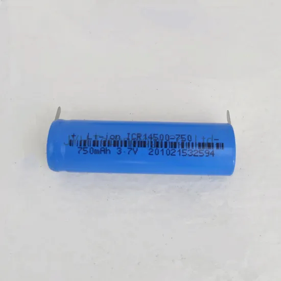 Icr14500-750 3,7 V 750 mAh wiederaufladbarer Li-Ionen-1S1P-Akku mit Bleistreifen