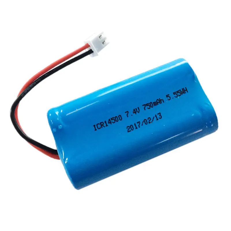 Inr750mAh Lithiumbatterie 7,4V 14500 2s1p Akku