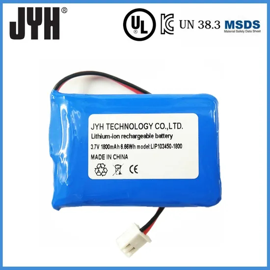 Lip103450 3,7 V 1800 mAh 8,66 Wh wiederaufladbarer Li-Polymer-Akku