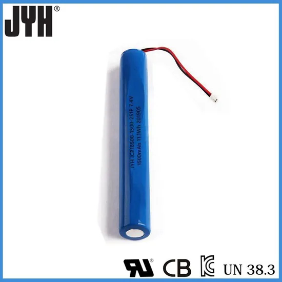 แบตเตอรี่ลิเธียมไอออน 18500 1500mAh 7.4V ชุดแบตเตอรี่แบบกำหนดเองสำหรับไฟฉาย