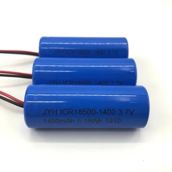 Pacco batteria batterie al litio cilindriche Icr18500-1400-1s1p singolo 18500 3.7V 1400mAh