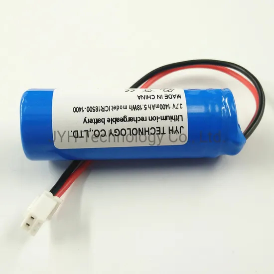 Certified Lithium Inr18500-1400 1s1p 3.7V 1400mAh ชุดแบตเตอรี่ลิเธียมไอออนแบบกำหนดเอง
