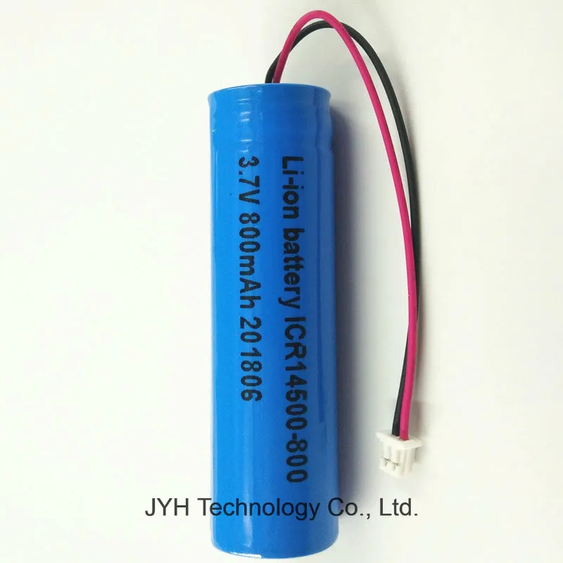 Wiederaufladbarer Lithium-AA-Lithium-Ionen-Akku mit 14500 800 mAh und UL/BIS/PSE