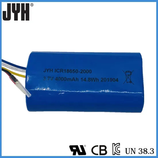 Paquet de batterie d'ion du lithium Inr 18650 4000mAh 3.7V 1s2p Li