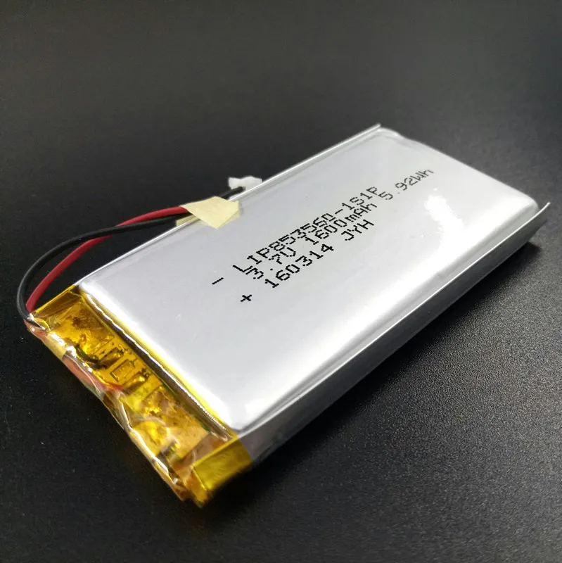 Lipo 853560 1600mAh 3.7V Batería de polímero de iones de litio con CB